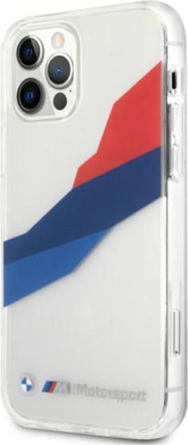 Actual product image BMW Case BMHCP12LSKTGT iPhone 12 Pro Max 6,7" transparent hardcase Motorsport Tricolor (Apple iPhone 12 Pro Max)