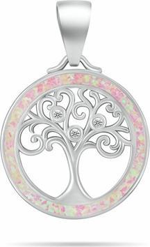Image du produit Brilio Silver - Pendentif argent Arbre de vie avec zircons et opale bleue PT137WB