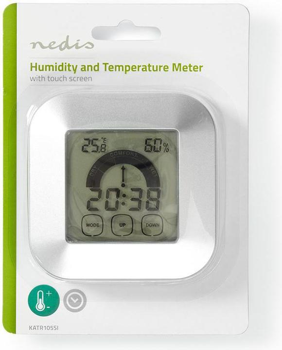 Produktbild Nedis Küchen Thermometer Silber/Weiss Kunststoff Digitaler Bildschirm 85 mm 24 mm 85 mm Unisex