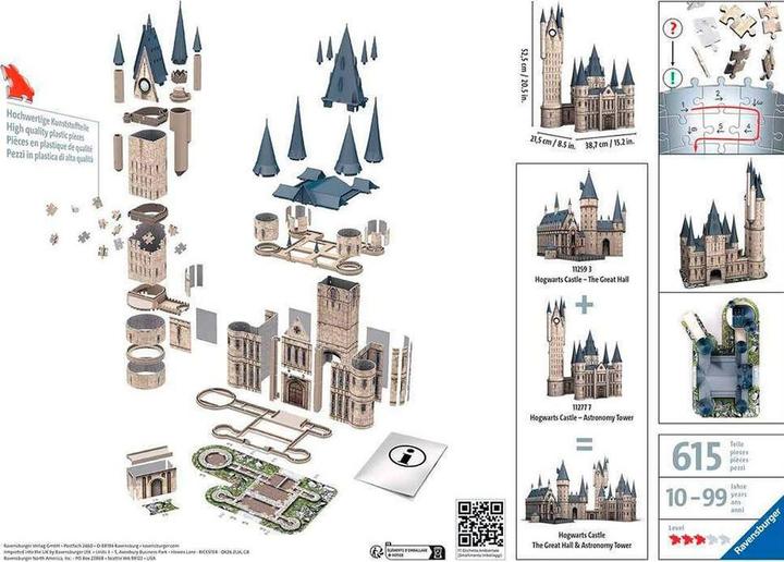 Actual product image Ravensburger Harry Potter Hogwarts Castle Astronomy Tower (540 pieces)