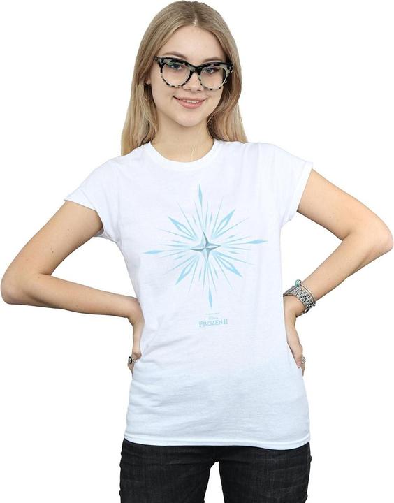 Actual product image Disney Womens/Ladies Frozen 2 Elsa Signature Snowflake Cotton T-Shirt (XL)