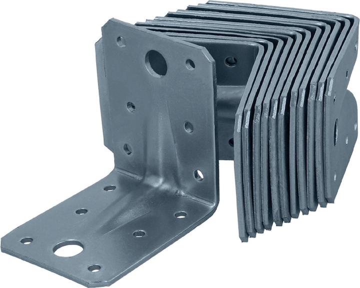 Actual product image Helpmate Lochplattenwinkel 70x70x55, verzinkt, 12 Stück, mit Sicke (Perforated plate angle, 12 pcs.)