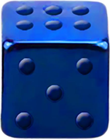 Actual product image Star Piercing Micro cube dark blue (Surgical steel 316L, without brass)