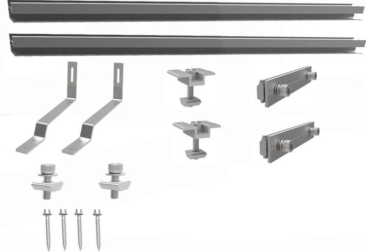 Image du produit Autosolar Kit de fixation pour panneaux solaires en tuiles plates (Matériel de montage du système solaire)