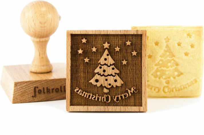 Immagine prodotto Folkroll Timbro in pasta con motivo 3D 'Merry Christmas' (Buon Natale)