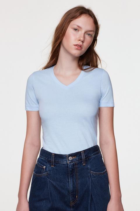 Actual product image Hakro Ladies' T-shirt "Classic" 126 ice-blue size M (M)
