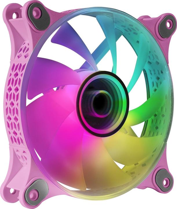 Actual product image Mars Gaming Ventilateur Boitier Mf-3d RGB - 12cm (Rose) (120 mm, 1 x)
