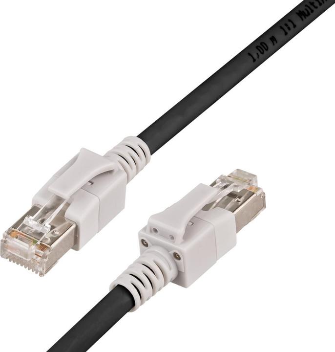 Actual product image Wirewin Outdoor patch cable: 1m, black (U/FTP, CAT5e, 1 m)
