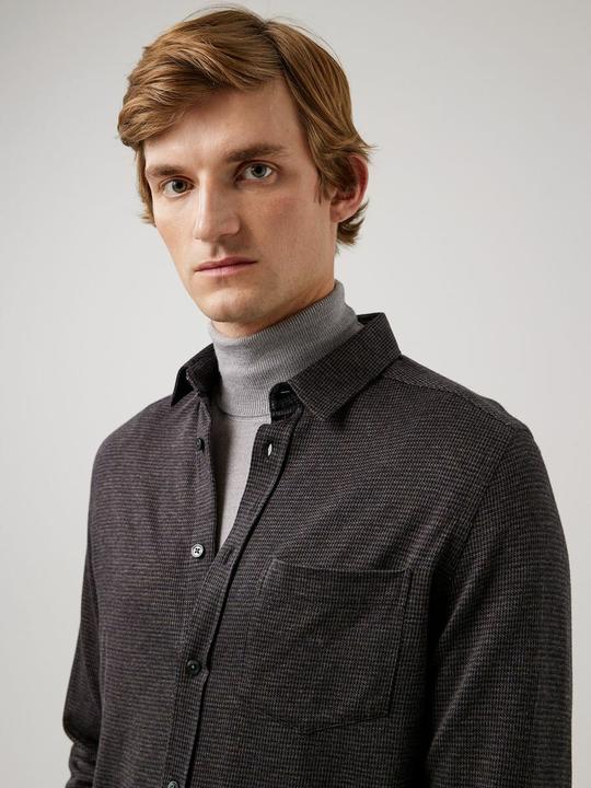 Produktbild J. Lindeberg Jersey Houndstooth Slim Fit Hemd (S)
