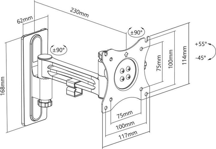 Immagine prodotto myWall My Wall HC1-2L Supporto a parete per TV Livella integrata 33,0 cm (13") - 81,3 cm (Muro, 32", 15 kg)