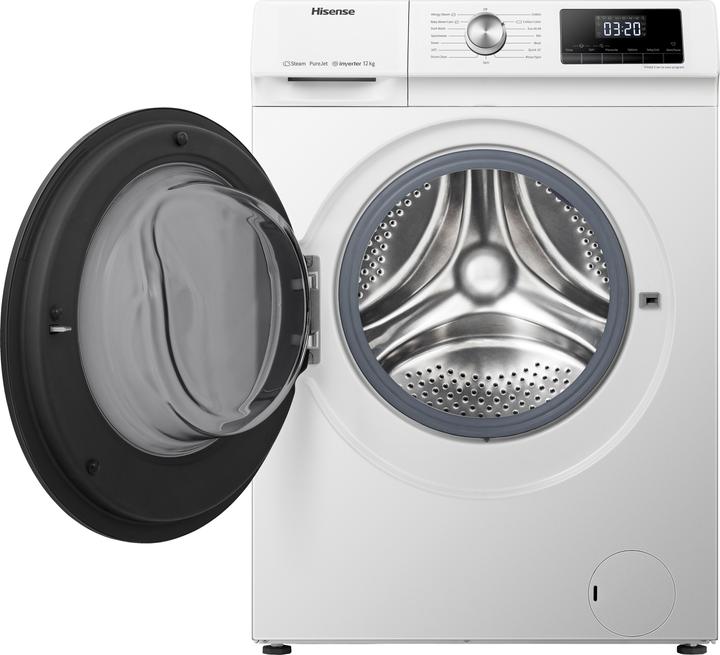 Image du produit Hisense Lave-linge WFQA1214EVJM Chargement frontal 12 kg EEK A 1400upm Vapeur Inverter (12 kg, Gauche)