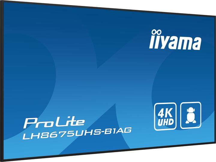 Produktbild iiyama 217,4cm(85,6") LH8675UHS-B1AG 16:9 3xHDMI+2xUSB IPS retail (Speditionsversand) (3840 x 2160 Pixel, 85.60")