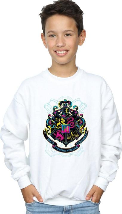 Actual product image Boys Neon Hogwarts Crest Sweatshirt (128)