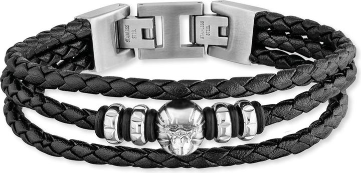 Image du produit Save Brave Bracelet SBB-Titus-S Hommes (20 cm, Acier inoxydable, Cuir)