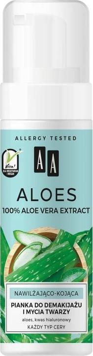 Oceanic Aa - Aloe 100% Estratto di Aloe Vera schiuma struccante e lavante per il viso 150ml (Struccante, 150 ml)