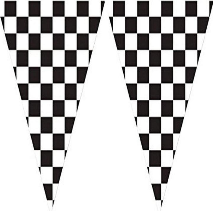 Produktbild Creative Party Plastik Banner mit karierter Flagge