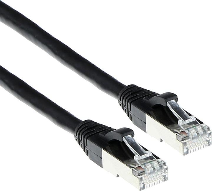 Produktbild Black 10 meter SFTP CAT6A patch cable snagless with RJ45 connectors. Cat6a s/ftp snagless bk 10.00m (U/UTP, CAT6a, 10 m)