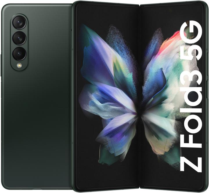Actual product image Samsung Galaxy Z Fold3 5G EU (256 GB, Phantom Green, 7.60", SIM + eSIM, 12 Mpx, 5G)