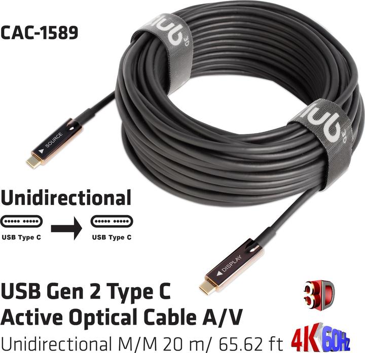 Actual product image Club 3D C – C (20 m, USB 3.2)