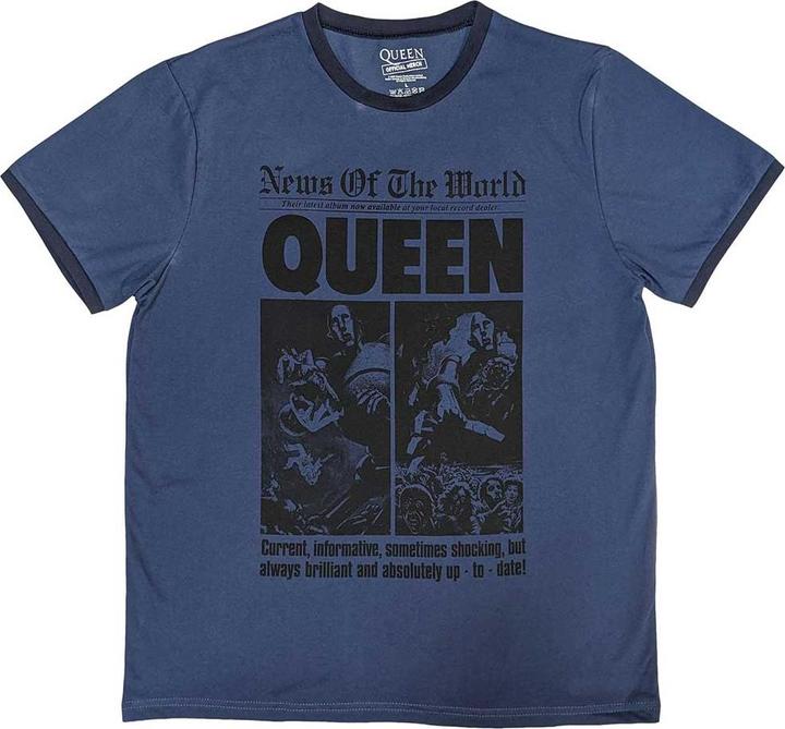 Actual product image Queen News of the World 40th Front Page Ringer (XXL)