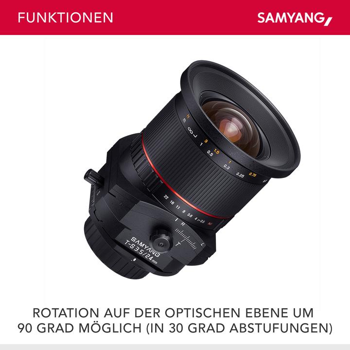 Produktbild Samyang 24mm f/3.5 ED AS UMC Tilt/Shift, Sony E (Sony E, Vollformat)