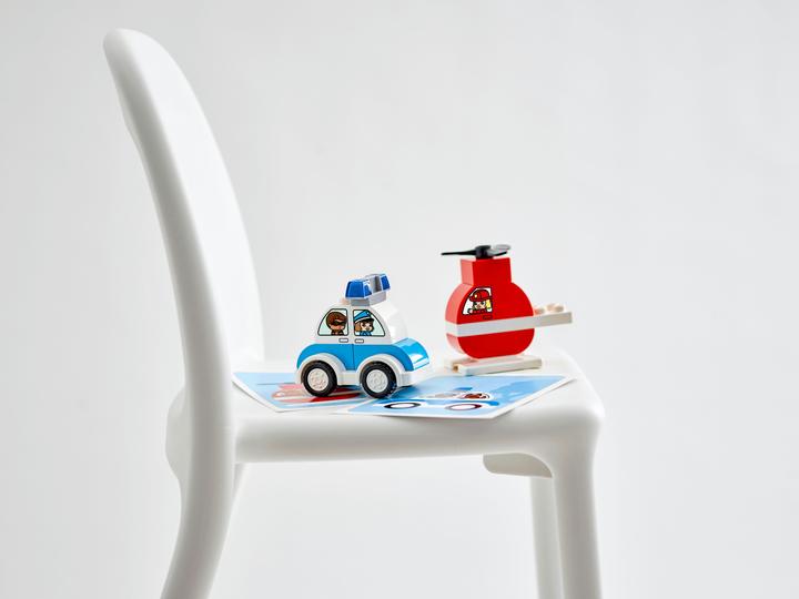 Image du produit LEGO Mon premier hélicoptère de pompiers et ma première voiture de police... (10957)