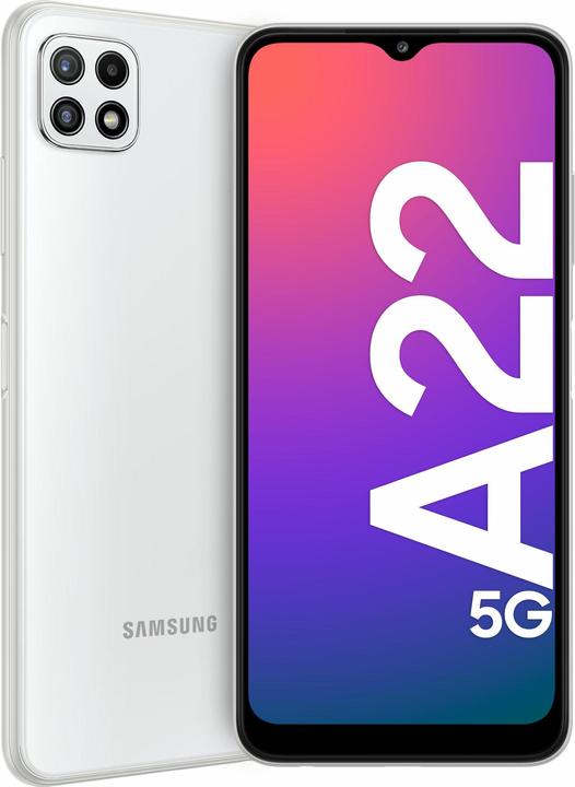 Actual product image Samsung Galaxy A22 5G EU (64 GB, White, 6.60", Dual SIM, 2 Mpx, 5G)