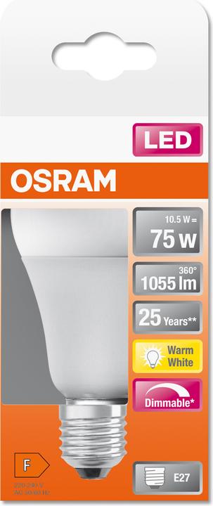 Immagine prodotto Osram Superstar Classic A (E27, 75 W, 1055 lm, 1 x, F)