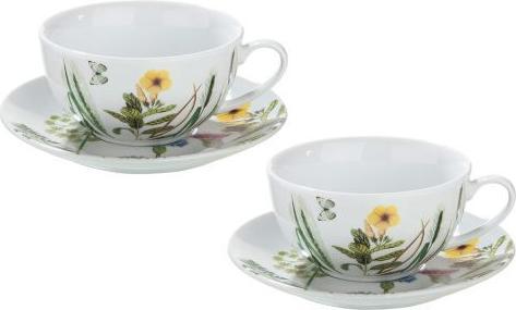 Produktbild Gilde Porzell 4 tlg. Tasse + Teller Flowers