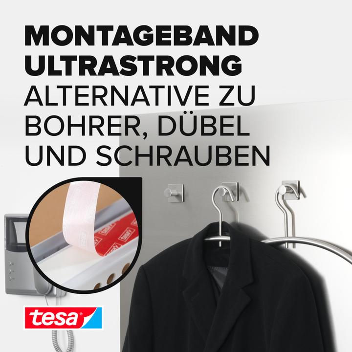Produktbild tesa Powerbond ULTRA STRONG doppelseitiges Montageband (19 mm)