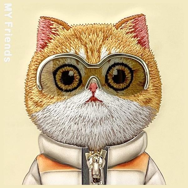 Actual product image Prestigio Nimmy case iPhone 16 Pro 6.3" khaki Cool&Cute 2.0 Cat (Apple iPhone 16 Pro)