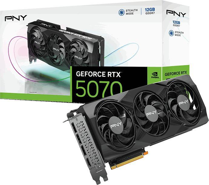 Produktbild PNY RTX5070 VERTO Triple Fan 12GB GDDR7 HDMI 3xDP (12 GB)