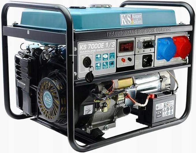 Image du produit Könner & Söhnen GÉNÉRATEUR BENZINGE 5,0kW 230/400V DÉMARRAGE ÉLECTRIQUE AVR VST KS7000E-1/3 (5000 W, 1.10 l)