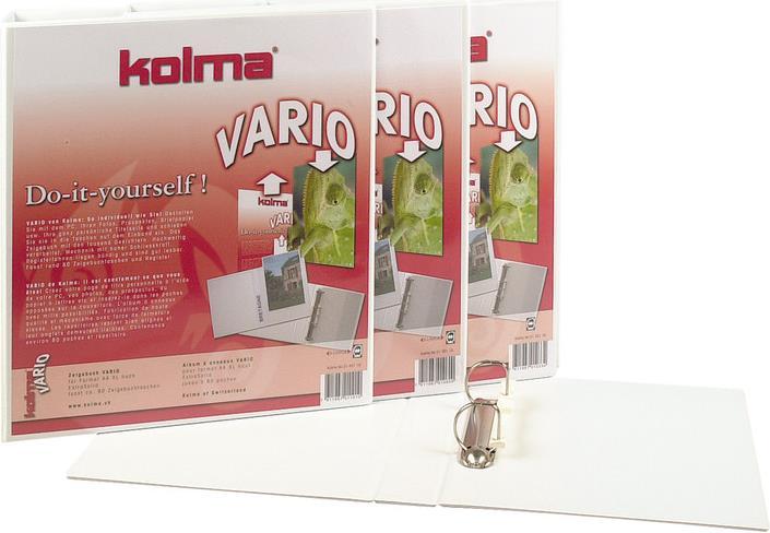 Produktbild Kolma Ringbuch Vario A5 XL 2 Ringe Füllhöhe 3 cm weiss (A5, 47 mm, 1 Stück)