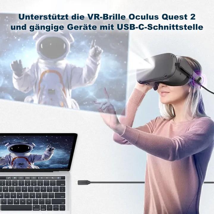 Immagine prodotto Hermex Cavo per occhiali VR 5m Oculus Quest 2 Cavo dati USB-C Cavo di ricarica