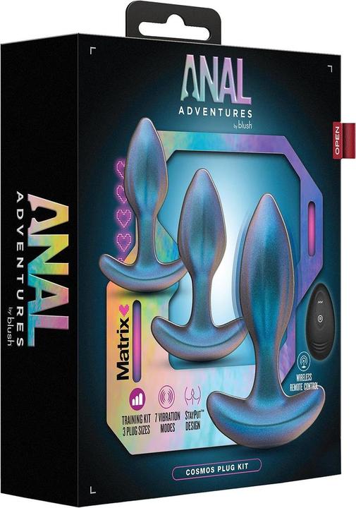 Immagine prodotto Blush Matrice di avventure anali - Kit di addestramento anale vibrante con spina Cosmos e telecomando