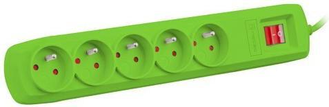 Genesis NATEC Bercy 400 1.5m surge protector 5x French sockets green (5 x, CEE 7/3, 1.50 m)