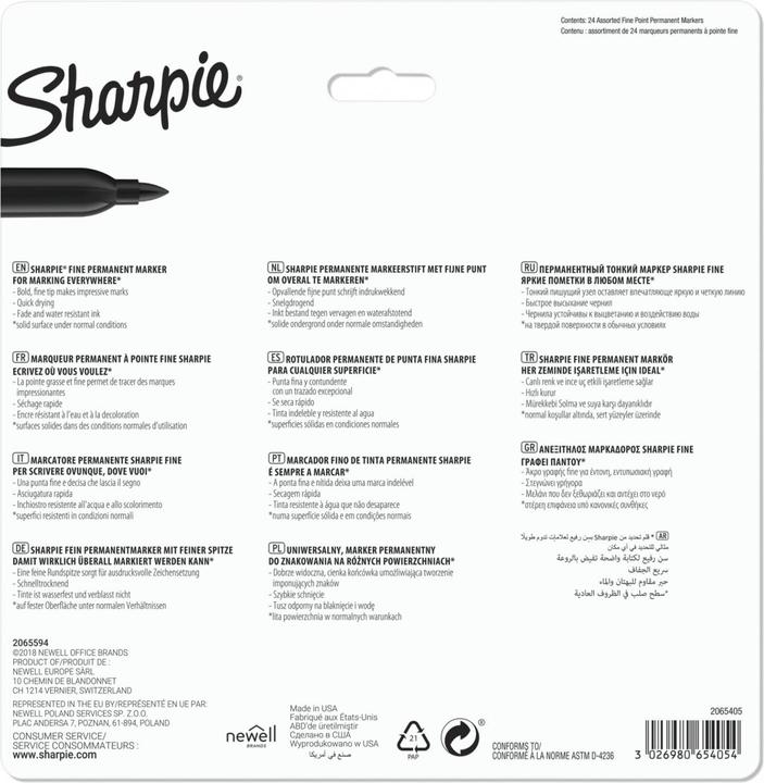 Produktbild Sharpie Marker (Mehrfarbig, 1 mm, 24 x)