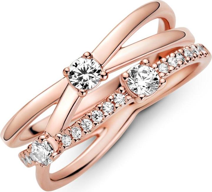Immagine prodotto Pandora Anello a tripla fascia scintillante rosa (50)