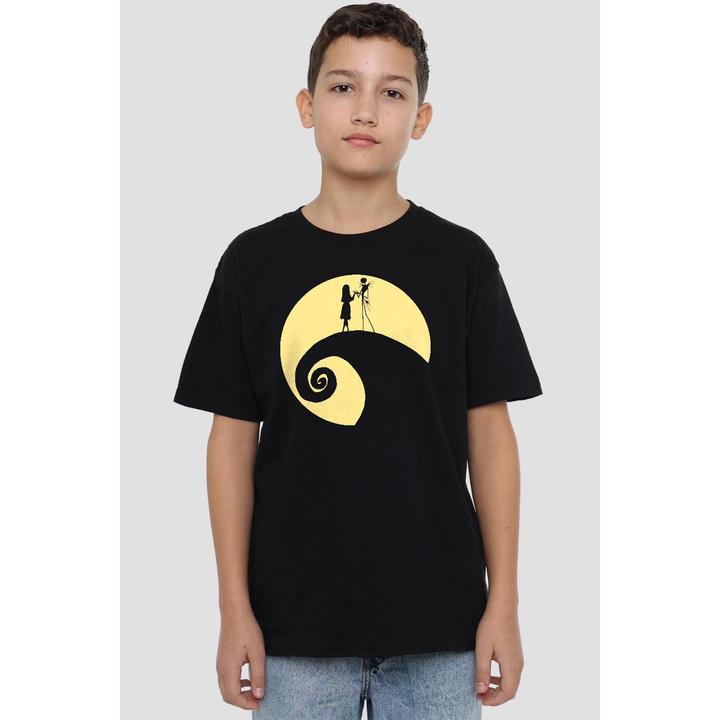 Actual product image The Nightmare Before Christmas Childrens/Kids Jack Sally Circle T-Shirt (140)