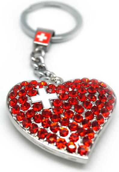 Produktbild TopSpirit SA Strass 3D Herz mit CH-Kreuz