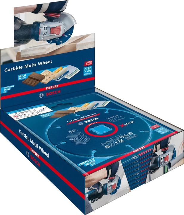 Actual product image Bosch Professional Zubehör EXPERT Carbide Multi Wheel X-LOCK cut-off wheel, 125 mm, 22.23 mm, 10-pcs.