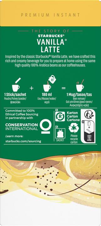 Image du produit Starbucks Latte à la vanille (139.30 g)