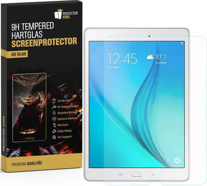 Produktbild Protectorking 4x echtes Tempered 9H Panzerhartglas 3D KLAR (4 Stück, Galaxy Tab E 9.6)