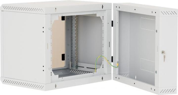 Actual product image Triton RBA-18-AD6-CAX-A1 - Wall-mounted 19" cabinet, 2-sectioned, 18 HU, 615 mm depth (10.86 RU, 19 inch rack)