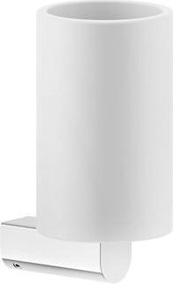 Gessi Rilievo, cup holder for wall mounting, cup white matt, cup fixed, 59507