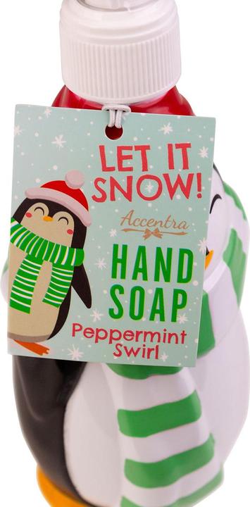 Accentra Seifenspender mit Handseife PINGUIN, Duft: Peppermint Swirl (Flüssigseife, 300 ml)