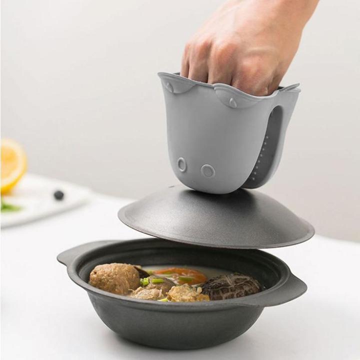 Produktbild JTI Ofenhandschuh aus Silikon, Krokodil - Grau (Silikon)
