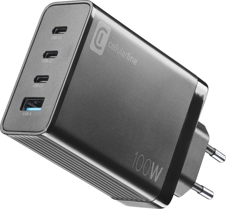Produktbild Cellularline Multipower Nano 100W Reiselader 4 Port GaN (100 W)