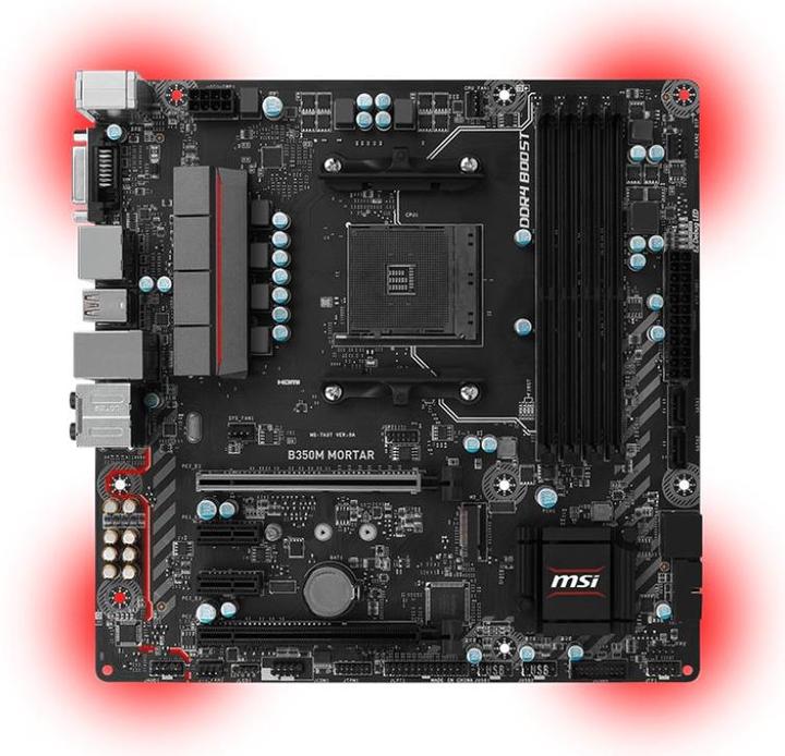 Produktbild MSI B350m Mortar (AM4, AMD B350, mATX)